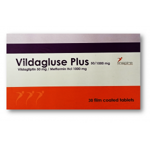 Vildagluse Plus 50 / 1000 mg( Vildagliptin / Metformin ) 30 tablets